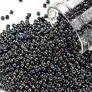TOHO Round Seed Beads, Japanese Seed Beads, (86) Metallic AB Iris, 11/0, 2.2mm, Hole: 0.8mm, about 1103pcs/10g(X-SEED-TR11-0086)