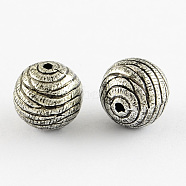 Round Antique Acrylic Beads, Antique Silver, 12mm, Hole: 2mm, about 520pcs/500g(PACR-S208-06AS)
