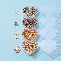 638Pcs CCB Plastic Beads, Star & Round & Cube & Flat Round, Mixed Color, 5~7x4~7x3.5~7mm, Hole: 1.2~3.5mm(CCB-FS0001-01)