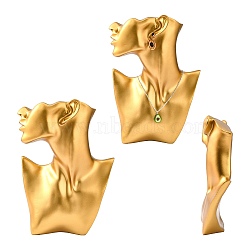 High End Resin Side Body Model Portrait Jewelry Stand, for Creative Jewelry Stand Jewelry Organizer Display Rack, Gold, 19.1x6.7x28.2cm(NDIS-B001-03D)