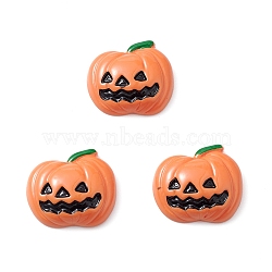 Halloween Opaque Resin Cabochons, Halloween Charms, Pumpkin, 20x23x7mm(RESI-K019-53B)