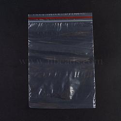 Plastic Zip Lock Bags, Resealable Packaging Bags, Top Seal, Self Seal Bag, Rectangle, Red, 22x15cm, Unilateral Thickness: 1.8 Mil(0.045mm), 100pcs/bag(OPP-G001-D-15x22cm)