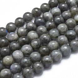 Natural Labradorite Beads Strands, Round, 6~6.5mm, Hole: 0.6mm, about 71pcs/strand, 15.35 inch(39cm)(G-M353-A08-6mm)