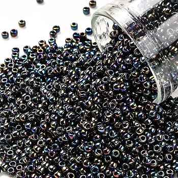 TOHO Round Seed Beads, Japanese Seed Beads, (86) Metallic AB Iris, 11/0, 2.2mm, Hole: 0.8mm, about 1103pcs/10g