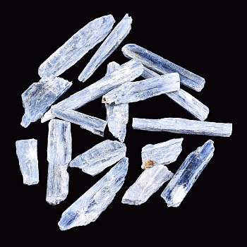 Rough Raw Natural Kyanite Beads, for Tumbling, Decoration, Polishing, Wire Wrapping, Wicca & Reiki Crystal Healing, Kyanite Shards, No Hole/Undrilled, Nuggets, 19~64x7~18x4~6.5mm