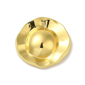 304 Stainless Steel Pendants, Flat Round Charm, Real 18K Gold Plated, 17.5x17x4mm, Hole: 1mm