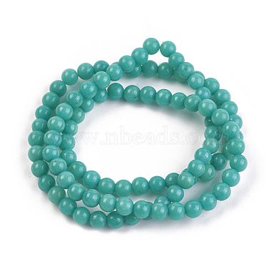 4mm Green Round Mashan Jade Beads