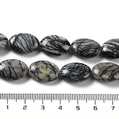 hilos de piedra natural de seda negra / hilos de perlas de netstone(G-L164-A-24)-5