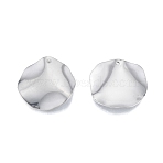Non-Tarnish 201 Stainless Steel Pendant, Hammered Charms, Flat Round, Stainless Steel Color, 24x0.7mm, Hole: 1.2mm(STAS-B027-23P)