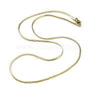 304 Stainless Steel Flat Snake Chain Necklaces for Women, Golden, 17.72 inch(45cm)(NJEW-D058-03G)