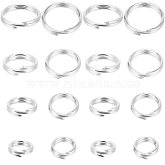 20Pcs 4 Styles 925 Sterling Silver Split Jump Rings, Double Loop Jump Rings, Round Rings, Silver, 5~8x1~2mm, Inner Diameter: 3.5~7mm, 5pcs/style(STER-BBC0006-57)