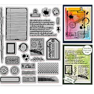 Rubber Clear Stamps, for Card Making Decoration DIY Scrapbooking, Mixed Shapes, 22x18x0.8cm(DIY-WH0251-024)