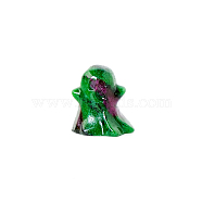 Halloween Natural Ruby in Zoisite Home Display Decorations, Ghost, 25~30mm(G-PW0004-50F)