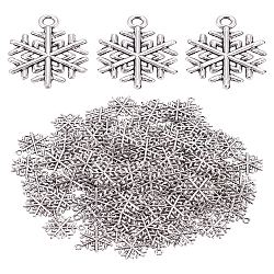 120Pcs Tibetan Style Alloy Pendants, Lead Free & Cadmium Free, Snowflake Charms, Antique Silver, 19.5x15.5x1.5mm, Hole: 1.8mm(TIBEP-LP0001-11)