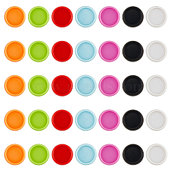 35Pcs 7 Colors ABS Plastic Binding Discs, for Discbound Notebook, Flat Round, Mixed Color, 19x5.5mm, Inner Diameter: 15.5mm, 5pcs/color(KY-HY0001-08)