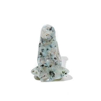 Natural Sesame Jasper Statue Ornaments, for Home Display Decorations, Earth Mother Goddess, 37mm