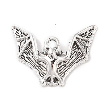 Tibetan Style Alloy Bat Pendants, Cadmium Free & Lead Free, Antique Silver, 17x23.5x3mm, Hole: 2mm, about 357pcs/500g