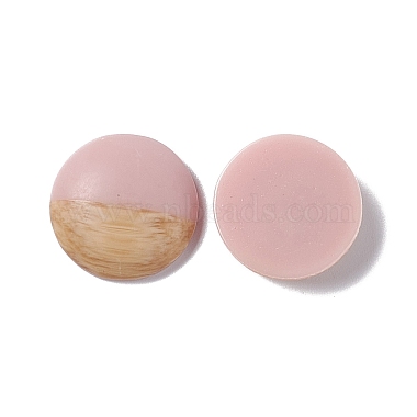 Pink Flat Round Resin Cabochons