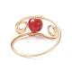 Round Natural Gemstone Braided Finger Ring(RJEW-JR00502)-7