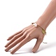 Acrylic Leaf & Flower & Plastic Pearl Charm Bracelet(BJEW-JB09077)-3
