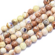 Natural Purple Opal Beads Strands, Round, Alice Blue, 8~8.5mm, Hole: 0.8mm, about 46pcs/Strand, 15.08 inch(38.3cm)(G-K310-C16-8mm)