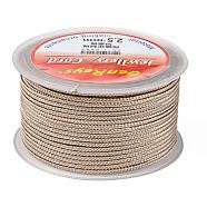 Braided Nylon Threads, Dyed, Khaki, 2.5mm, about 10.93 yards(10m)/roll(NWIR-Z001-01)
