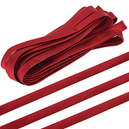 6M Polyester Satin Ribbons, for Webbing Dress Zipper Replacements, Dark Red, 5/8~5/8 inch(15~17mm), about 6.56 Yards(6m)/Roll(OCOR-WH0082-66A)