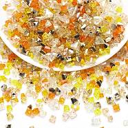 Opaque & Transparent Glass Beads, Faceted Nuggets, Yellow, 2~5x2.5~8x3~5mm, Hole: 1~1.4mm, about 10g/bag(GLAA-G109-01C)
