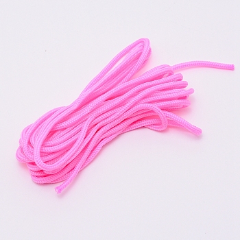 Polypropylene Cord, Parachute Rope, Round, Hot Pink, 2mm, about 3m/bundle