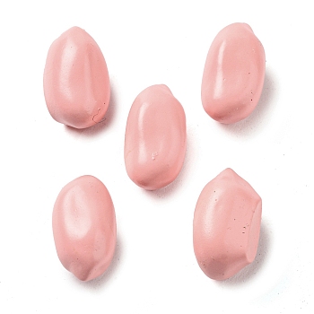 Opaque Resin Decoden Cabochons, Imitation Nut, Peanuts, Pink, 15x8.5x8.5mm