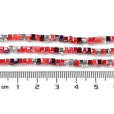 brins de perles de verre de galvanoplastie de couleur dégradée(X-GLAA-E042-05-B09)-5