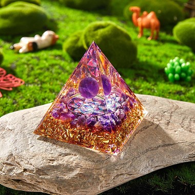 Amethyst Crystal Pyramid Decorations(JX069A)-3