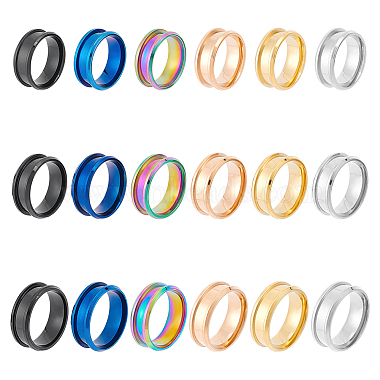 Mixed Color 201 Stainless Steel Ring Components