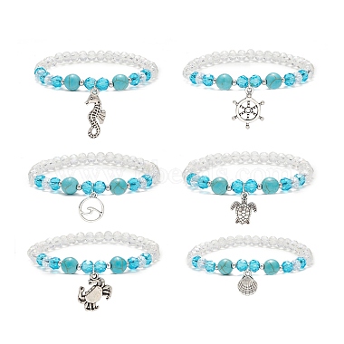 Light Blue Synthetic Turquoise Bracelets
