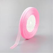 Sheer Organza Ribbon, Wide Ribbon for Wedding Decorative, Pink, 1 inch(25mm), 250Yards(228.6m)(H0BZB035)