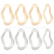 BENECREAT 16Pcs 2 Colors Brass Linking Rings, Long-Lasting Plated, Mixed Color, 40.5x21x1mm, Hole: 11x29.5mm, 8pcs/color(KK-BC0012-36)