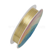 Round Copper Jewelry Wire, Light Gold, 18 Gauge, 1mm, about 8.2 Feet(2.5m)/roll(CWIR-CW1mm-28)