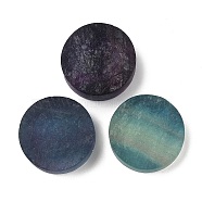 Natural Fluorite Cabochons, Flat Round, 25x7~10.5mm(G-K338-39E-04)