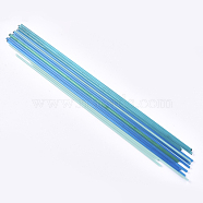 COE 85 Fusible Glass Rods, for DIY Creative Fused Glass Art Pieces, Turquoise, 173~500x2~5.5mm, about 13pcs/bundle(TOOL-G014-02)