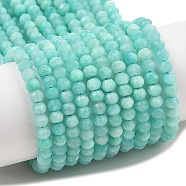 Natural Amazonite Beads Strands, Faceted, Rondelle, 4x3mm, Hole: 0.7mm, about 131~133pcs/strand, 15.35''(39cm)(G-K376-B01-02)