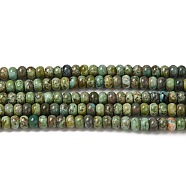 Natural Turquoise Beads Strands, Rondelle, 6x4mm, Hole: 0.6mm, about 105pcs/strand, 15.94''(40.5cm)(G-P506-03C-01)