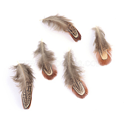 Chicken Feather Costume Accessories, Dyed, Brown, 40~80x10~20mm(X-FIND-Q046-08)