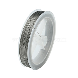 Tarnish Resistant Tail Wire, Nylon-coated Stainless Steel, Original Color, Raw, 25 Gauge(0.45mm), about 131.23 Feet(40m)/Roll(TWIR-N001-0.45mm-P)