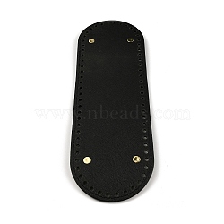 Oval PU Leather Knitting Crochet Bags Nail Bottom Shaper Pad, with Iron Nail, for Bag Bottom Accessories, Black, 30x10.1x1cm, Hole: 5mm(PURS-WH0001-64D)