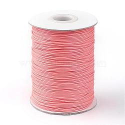 Korean Waxed Polyester Cord, Salmon, 1mm, about 85yards/roll(YC1.0MM-A145)