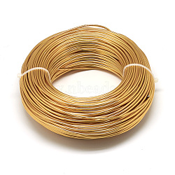 Round Aluminum Wire, Bendable Metal Craft Wire, Flexible Craft Wire, for Beading Jewelry Doll Craft Making, Goldenrod, 12 Gauge, 2.0mm, 55m/500g(180.4 Feet/500g)(AW-S001-2.0mm-28)