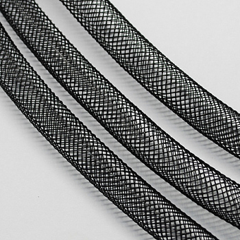Plastic Net Thread Cord, Black, 4mm, 50Yards/Bundle(150 Feet/Bundle)
