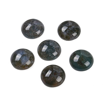 Natural Indian Agate Cabochons, Half Round, 18x6~8mm