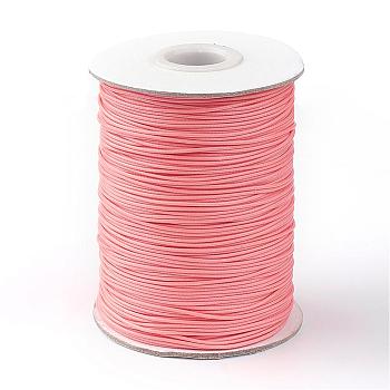 Korean Waxed Polyester Cord, Salmon, 1mm, about 85yards/roll