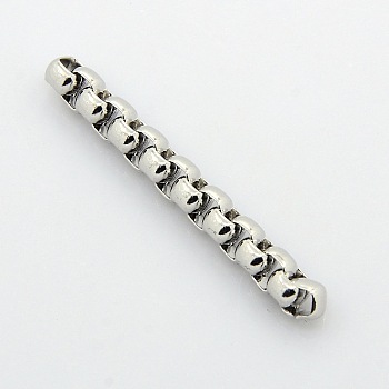 Men's Jewelry Making 304 Stainless Steel Box Chains, Unwelded, Stainless Steel Color, 5.5x5.5x3mm